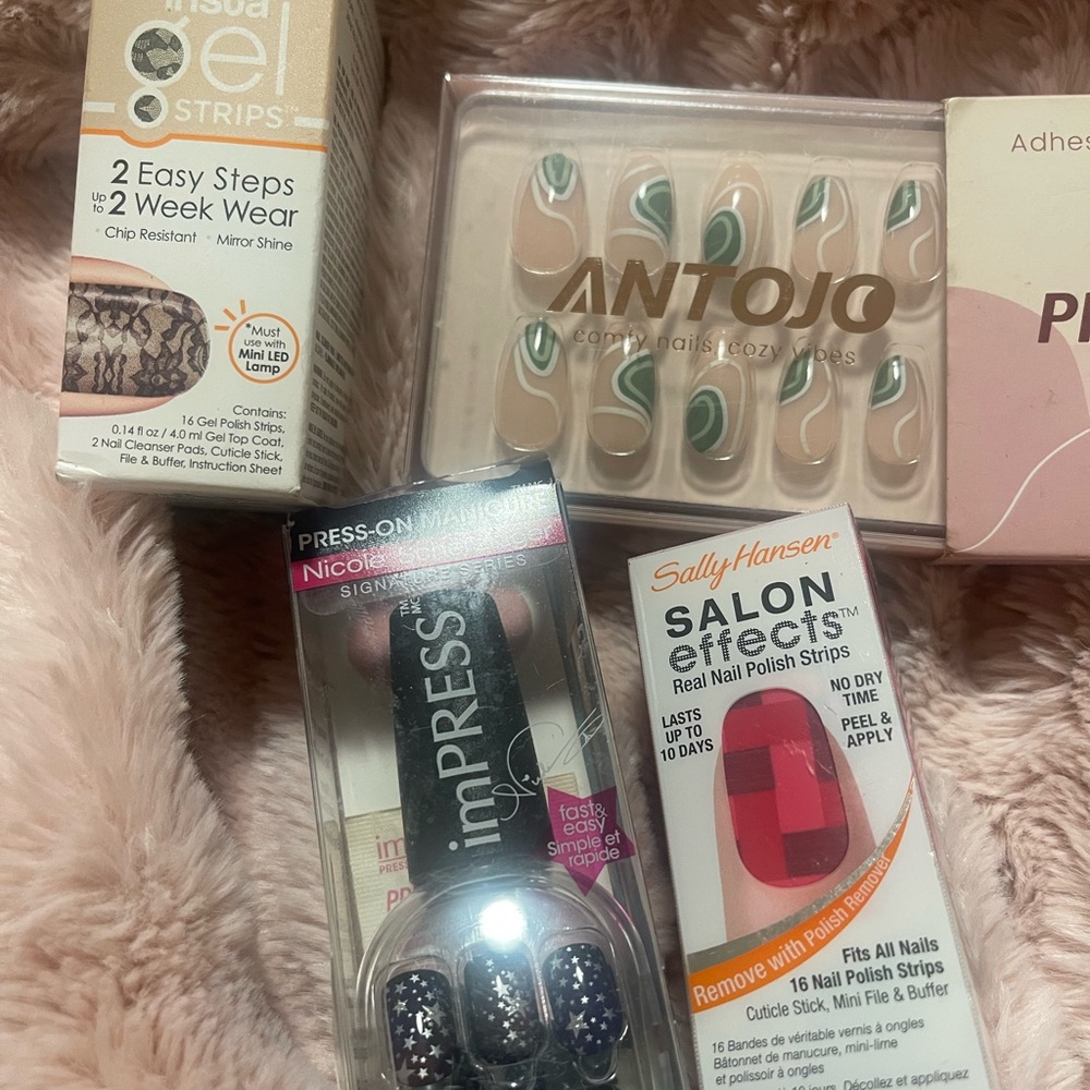 imPRESS Black Press-On Nails Elegant Hand & Foot Care